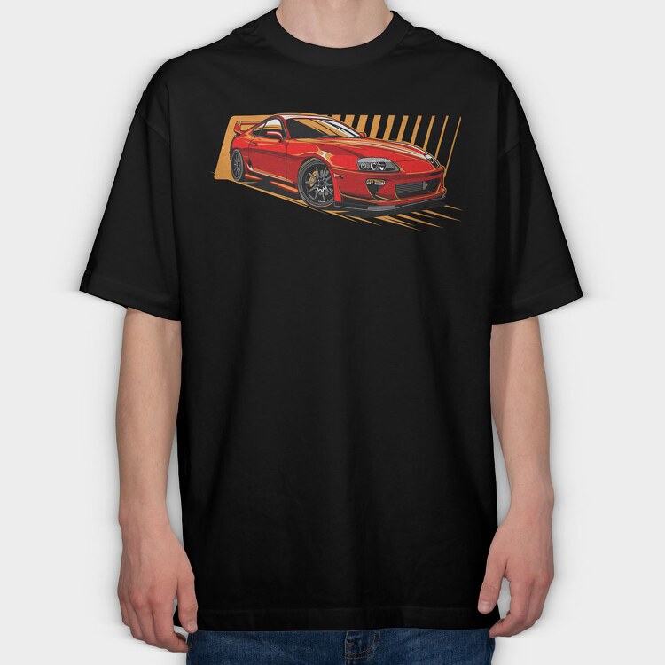 Supra MK4 Red, Tricou Oversize Barbati (Unisex)