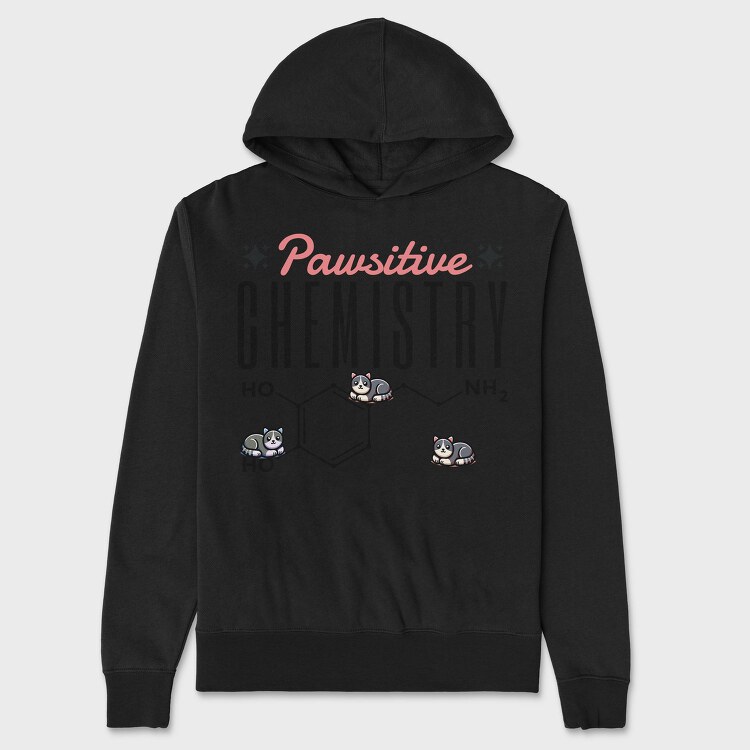 Chemistry Cat Pun Pawsative, Hanorac Oversize Barbati (Unisex)