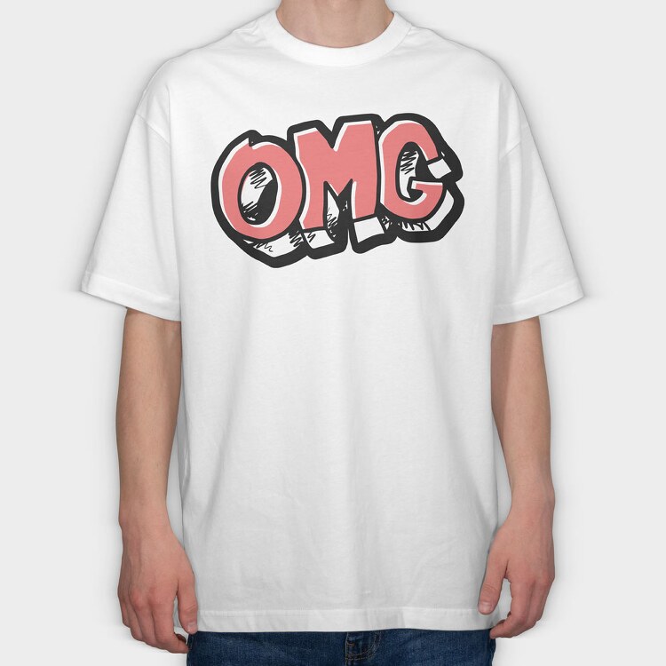 Omg, Tricou Oversize Barbati (Unisex)