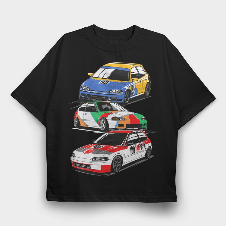 EG6 Legends, Tricou Oversize Barbati (Unisex)