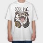 Pug Cool, Tricou Oversize Barbati (Unisex)