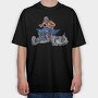 Quad Bike Illustration, Tricou Oversize Barbati (Unisex)