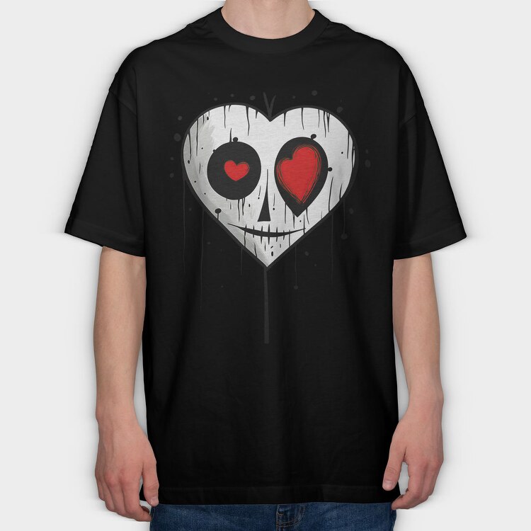 Bleeding Heart Sublimation, Tricou Oversize Barbati (Unisex)