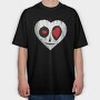 Bleeding Heart Sublimation, Tricou Oversize Barbati (Unisex)