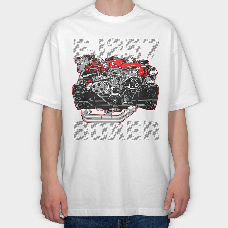 EJ257 BOXER, Tricou Oversize Barbati (Unisex)