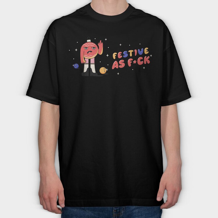 Anti Christmas, Tricou Oversize Barbati (Unisex)