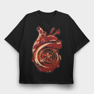 TURBO HEARTS, Tricou Oversize Barbati (Unisex)