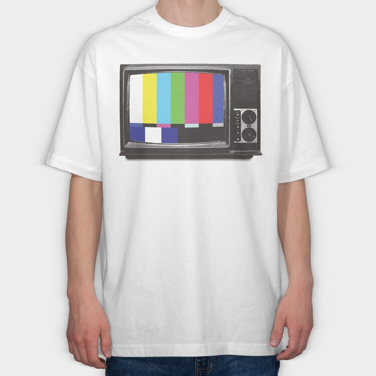 Retro Tv, Tricou Oversize Barbati (Unisex)