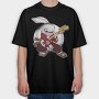 Samurai Rabbit, Tricou Oversize Barbati (Unisex)