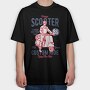 Vintage Scooter, Tricou Oversize Barbati (Unisex)