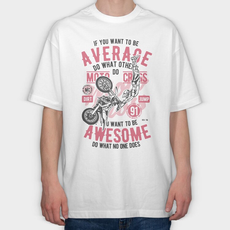 Awesome Motocross, Tricou Oversize Barbati (Unisex)