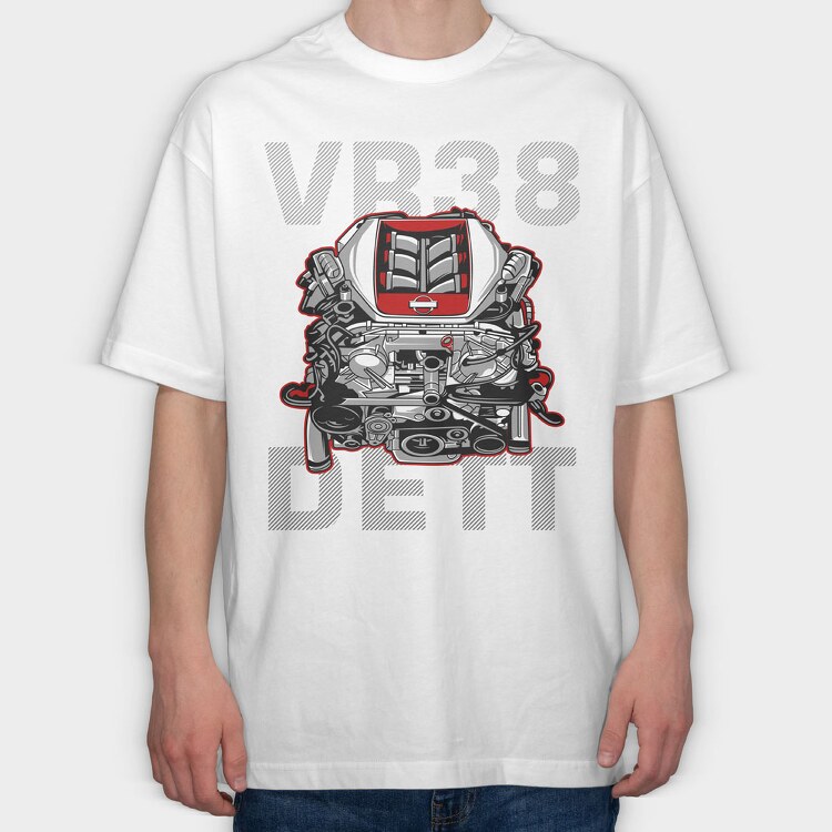 VR38 DETT, Tricou Oversize Barbati (Unisex)
