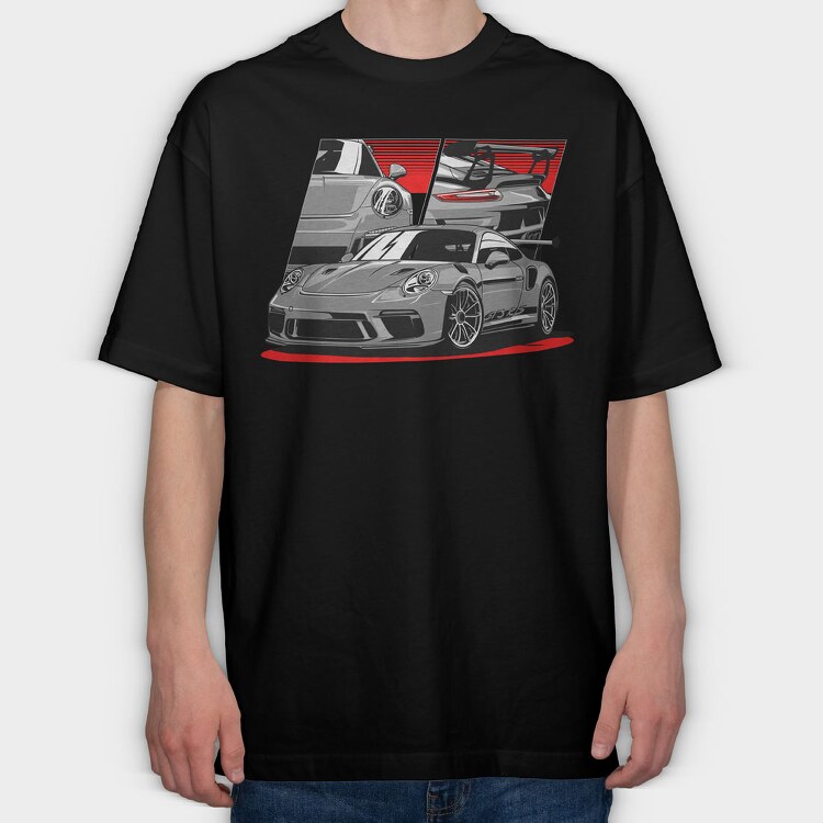 Porsche Gt3 Rs 2, Tricou Oversize Barbati (Unisex)