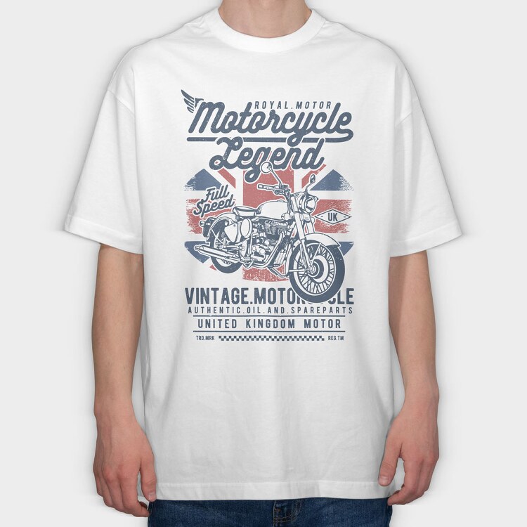 Motorcycle Legend, Tricou Oversize Barbati (Unisex)