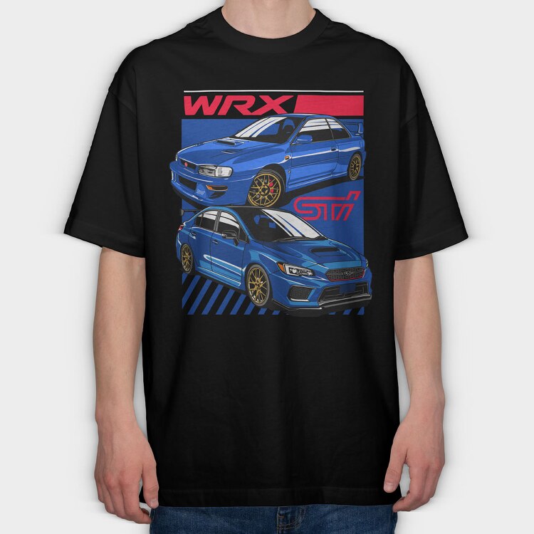 WRX STI 2, Tricou Oversize Barbati (Unisex)