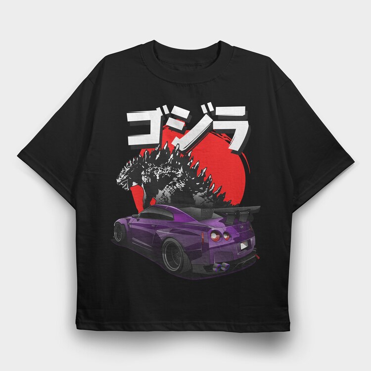 Purple R35, Tricou Oversize Barbati (Unisex)