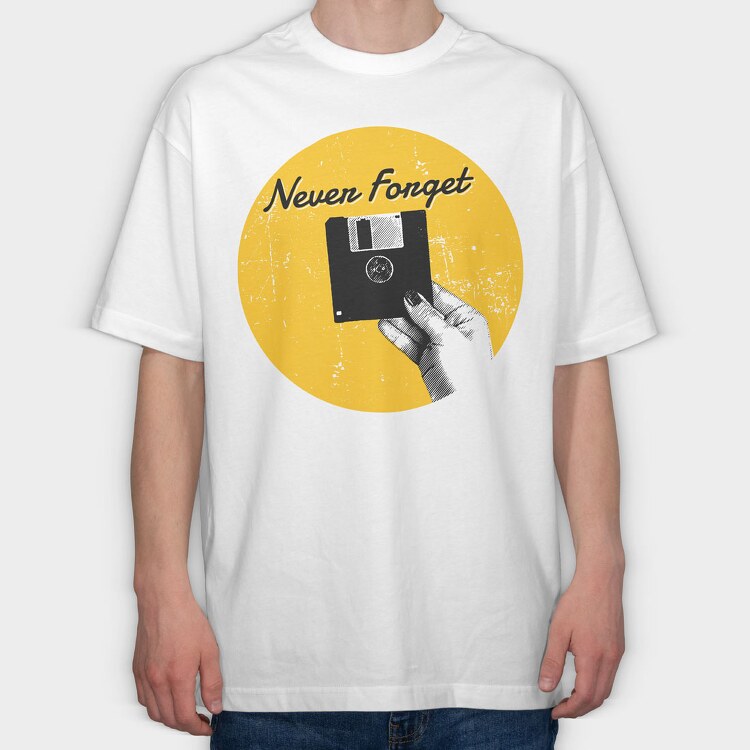 Retro Never Forget, Tricou Oversize Barbati (Unisex)