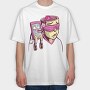 Brain Phone Illustration, Tricou Oversize Barbati (Unisex)