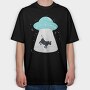 Cow Ufo, Tricou Oversize Barbati (Unisex)
