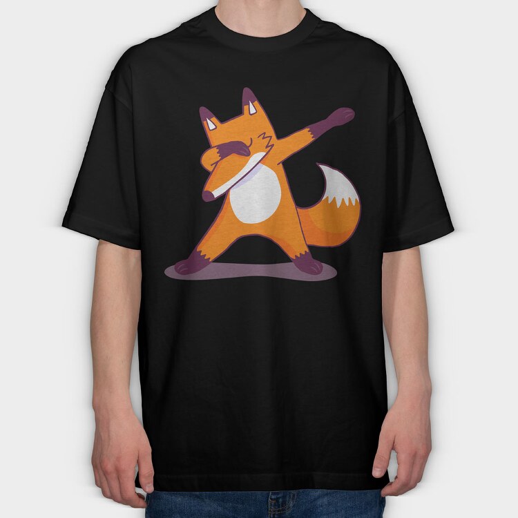 Dab Animal Comics Fox, Tricou Oversize Barbati (Unisex)
