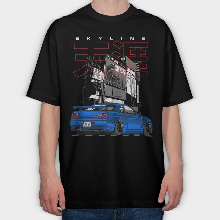 R34 Stance, Tricou Oversize Barbati (Unisex)