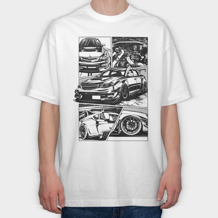 WRX STI, Tricou Oversize Barbati (Unisex)