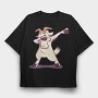 Dab Animal Comics Goat, Tricou Oversize Barbati (Unisex)