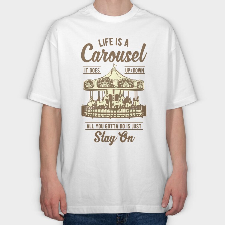 Carousel, Tricou Oversize Barbati (Unisex)