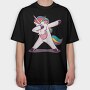 Dab Animal Comics Unicorn, Tricou Oversize Barbati (Unisex)