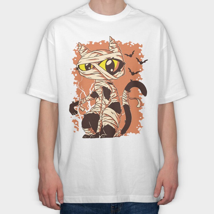 Cat Mummy Cute, Tricou Oversize Barbati (Unisex)