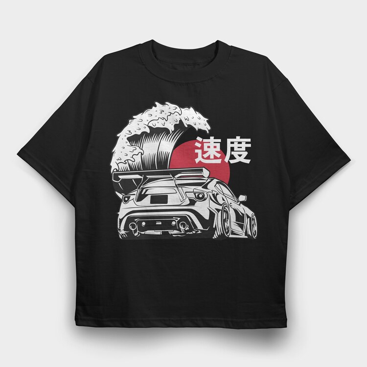 Wave Car, Tricou Oversize Barbati (Unisex)