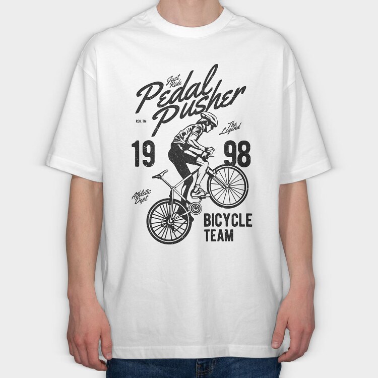 Pedal Pusher, Tricou Oversize Barbati (Unisex)