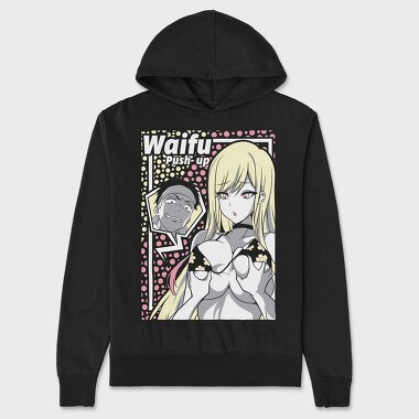 Waifu Push Up Revolution, Hanorac Oversize Barbati (Unisex)