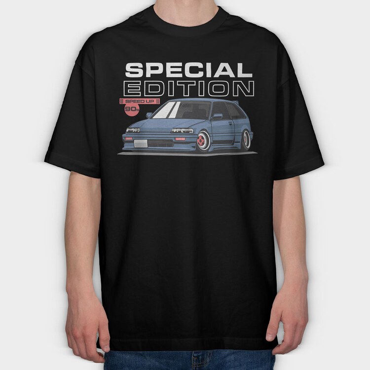 Civic 90 S, Tricou Oversize Barbati (Unisex)