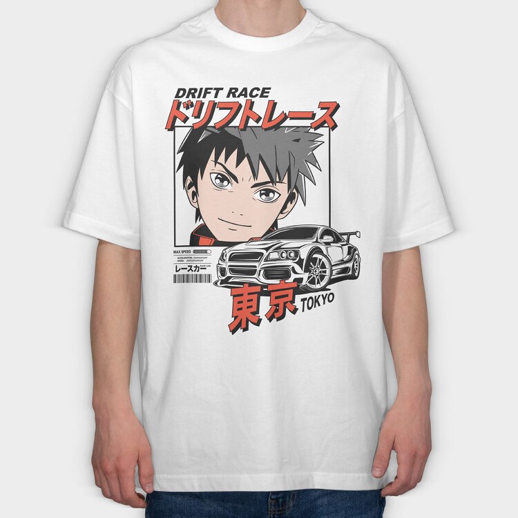 Drift Race, Tricou Oversize Barbati (Unisex)