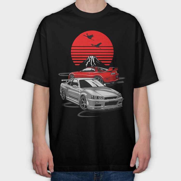 RIVALS GTR SUPRA, Tricou Oversize Barbati (Unisex)