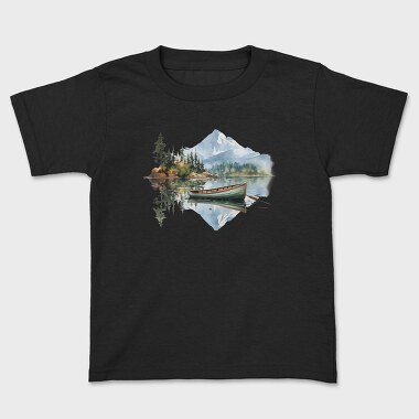 Boat Mountain Reflection, Tricou Copii