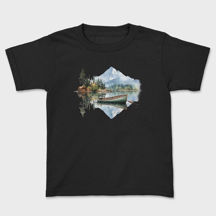 Boat Mountain Reflection, Tricou Copii