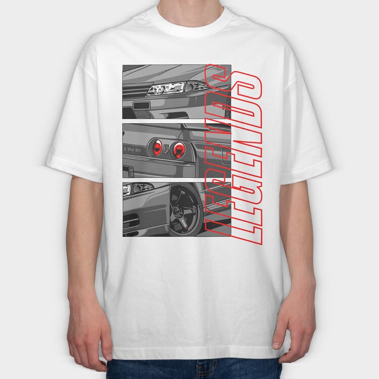 GTR R32 Legends, Tricou Oversize Barbati (Unisex)