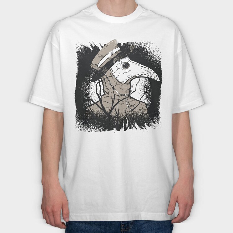 Dark Plague Doctor, Tricou Oversize Barbati (Unisex)