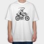 Reaper Racer, Tricou Oversize Barbati (Unisex)