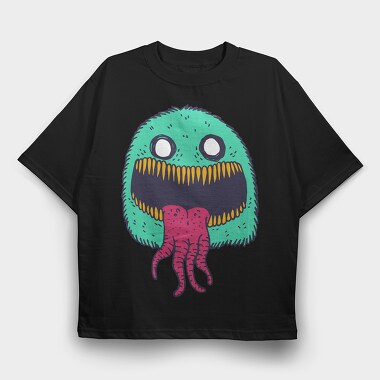 Monster Faces 1, Tricou Oversize Barbati (Unisex)