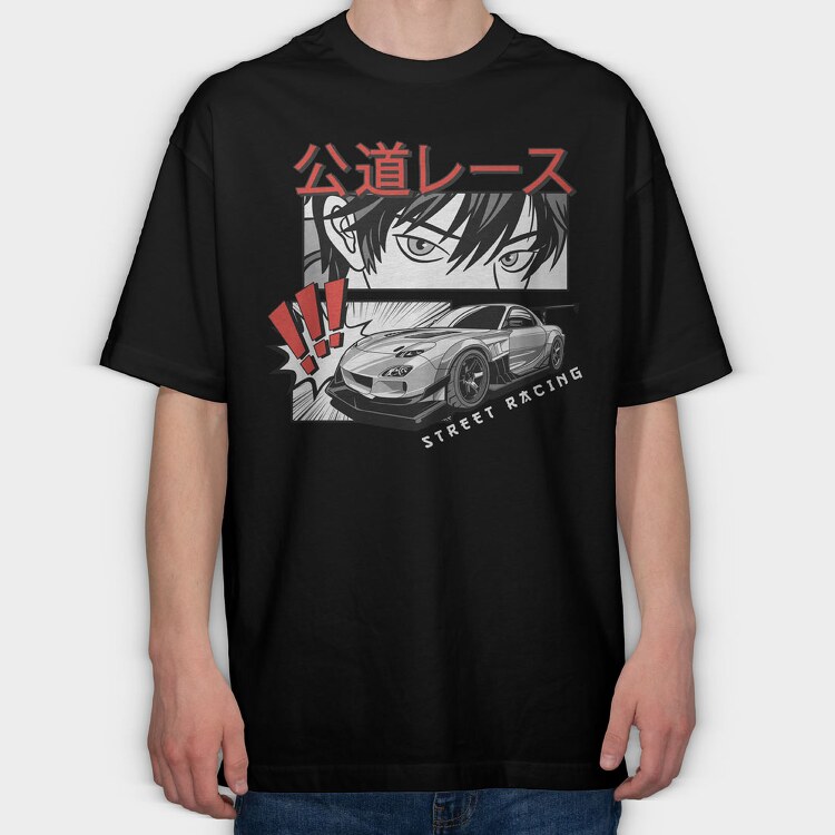 Rx 7 Japan, Tricou Oversize Barbati (Unisex)