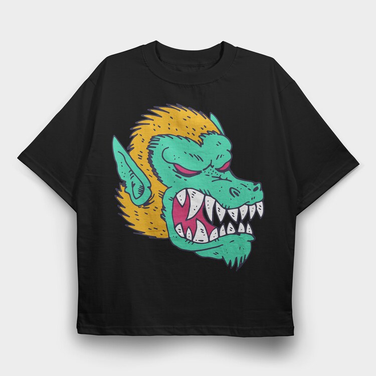 Monster Faces 2, Tricou Oversize Barbati (Unisex)