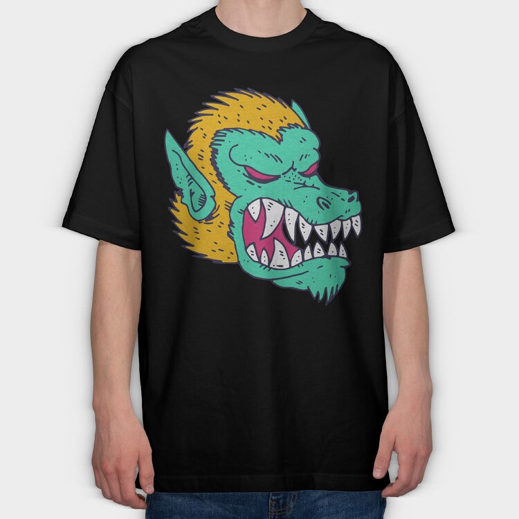 Monster Faces 2, Tricou Oversize Barbati (Unisex)