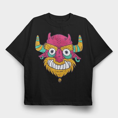 Monster Faces 3, Tricou Oversize Barbati (Unisex)