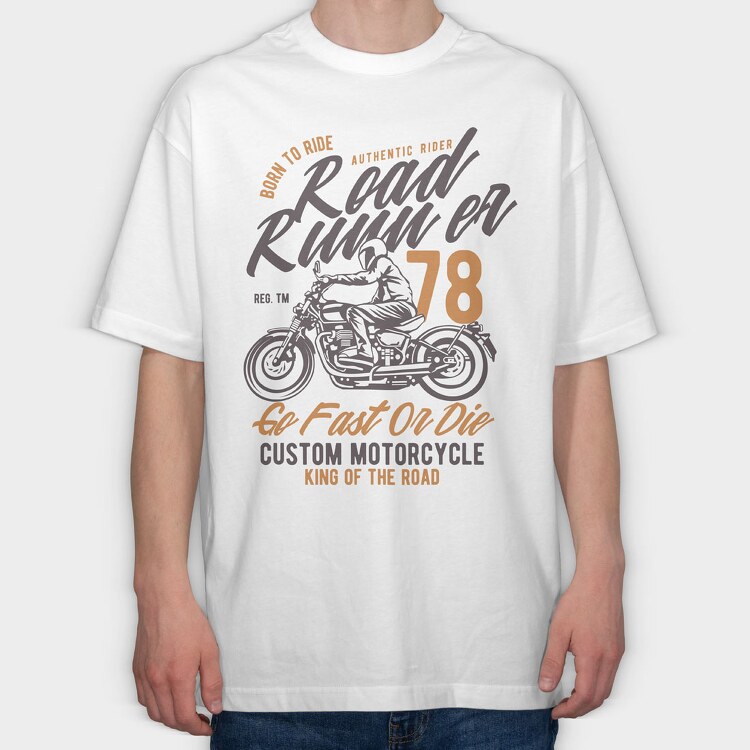 Road Runner, Tricou Oversize Barbati (Unisex)