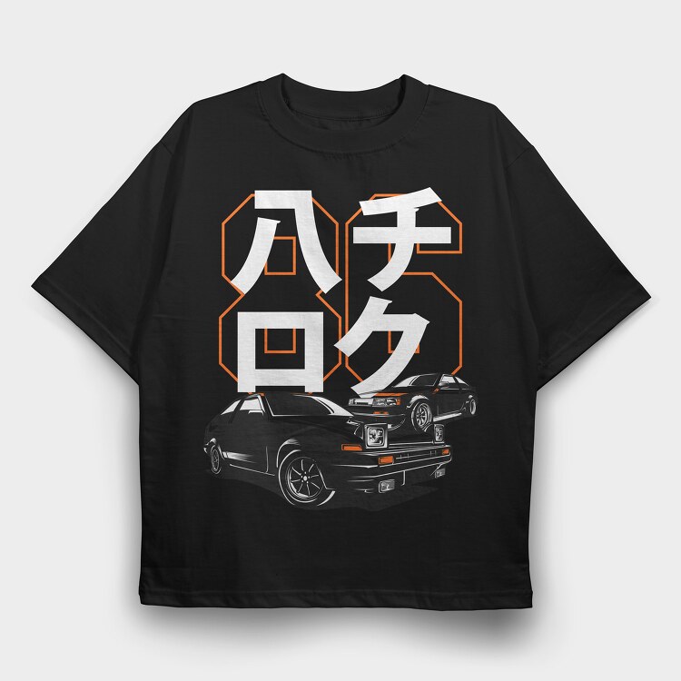 HACHIROKU, Tricou Oversize Barbati (Unisex)