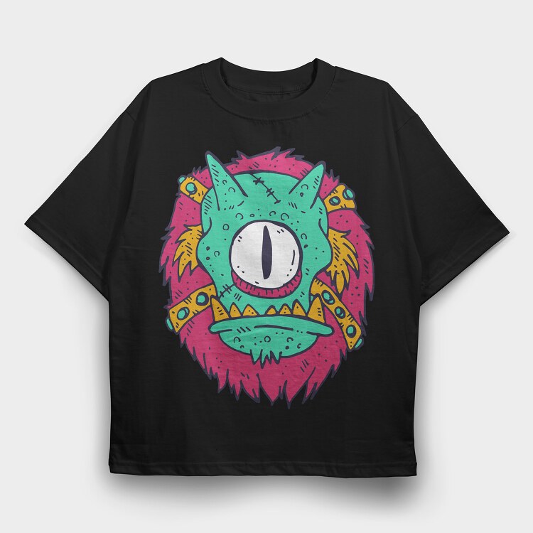 Monster Faces, Tricou Oversize Barbati (Unisex)