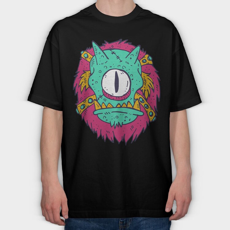 Monster Faces, Tricou Oversize Barbati (Unisex)